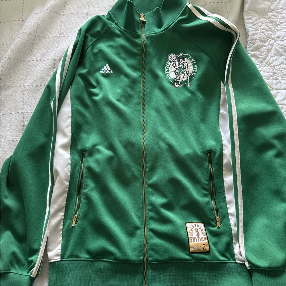 Boston Celtics Adidas Anniversary Edition Green Jacket